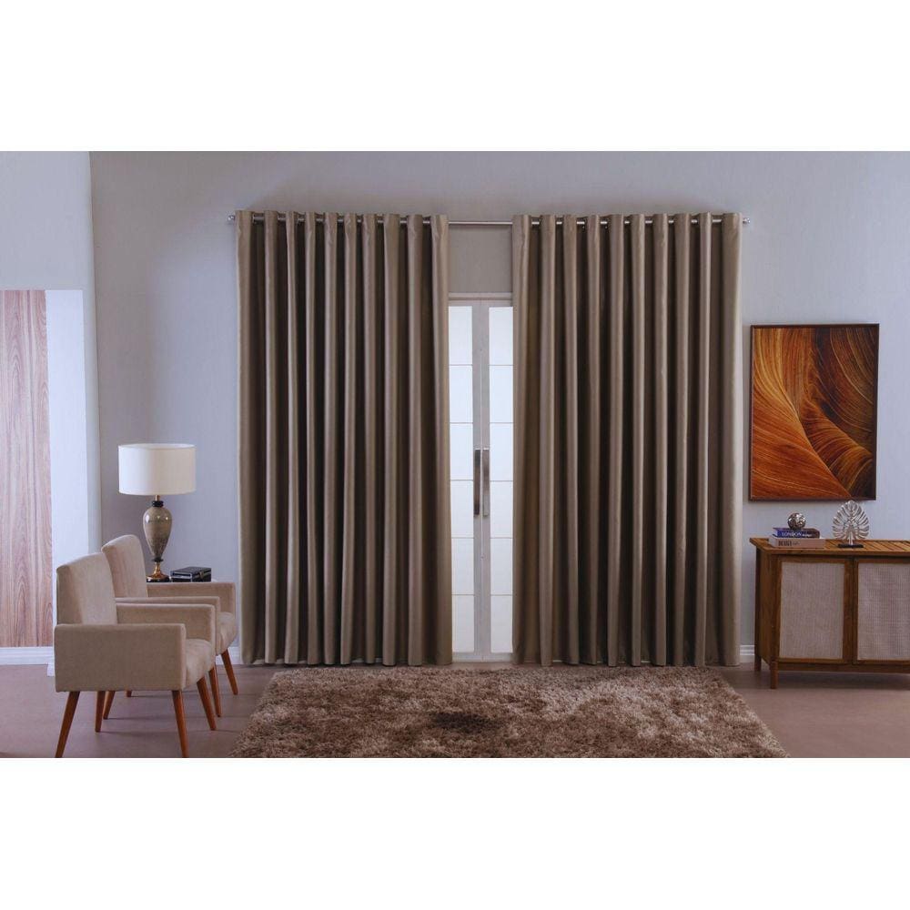 Cortina Para Sala Quarto Blackout Tecido 5,00X2,80 Ellegance