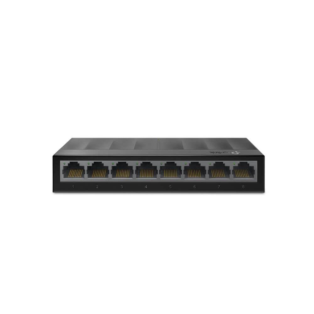 Switch Tp-link 8 Portas 10 100 1000 Ls1008g Preto Bivolt