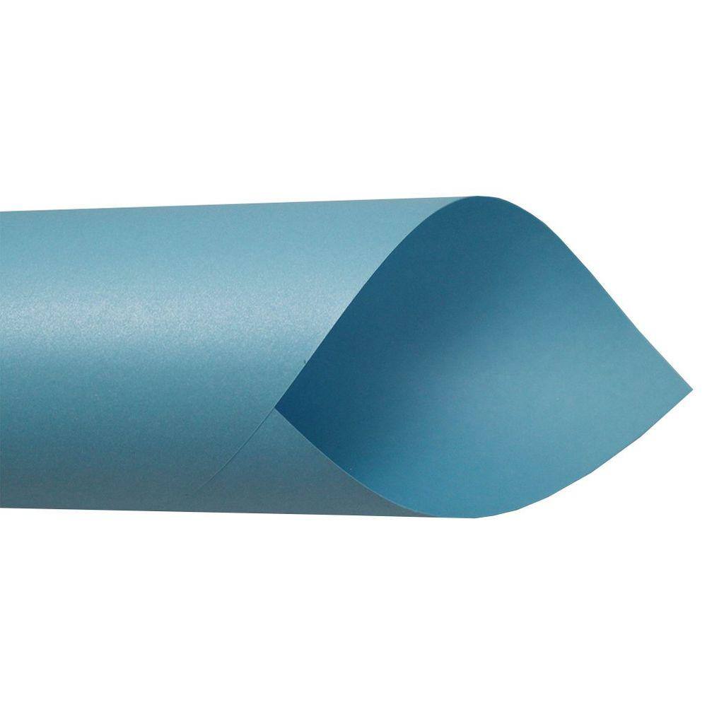 Papel Perolado 180g – Formato A4 Azul Céu - 20 folhas