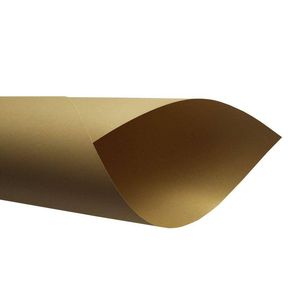 Papel Perolado 180g – Formato A4 Ouro - 10 folhas