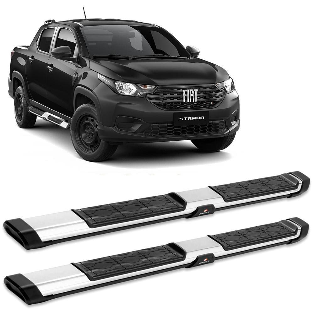 Estribo Fiat Strada 2021 a 2023 Cromado Keko My Road