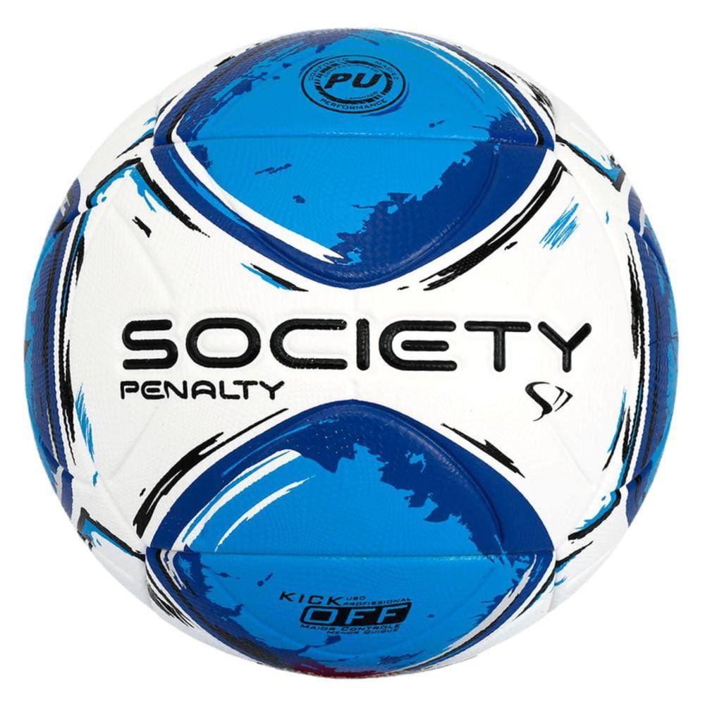 Bola Penalty Society S11 R2 XXIV Branco Azul Preto