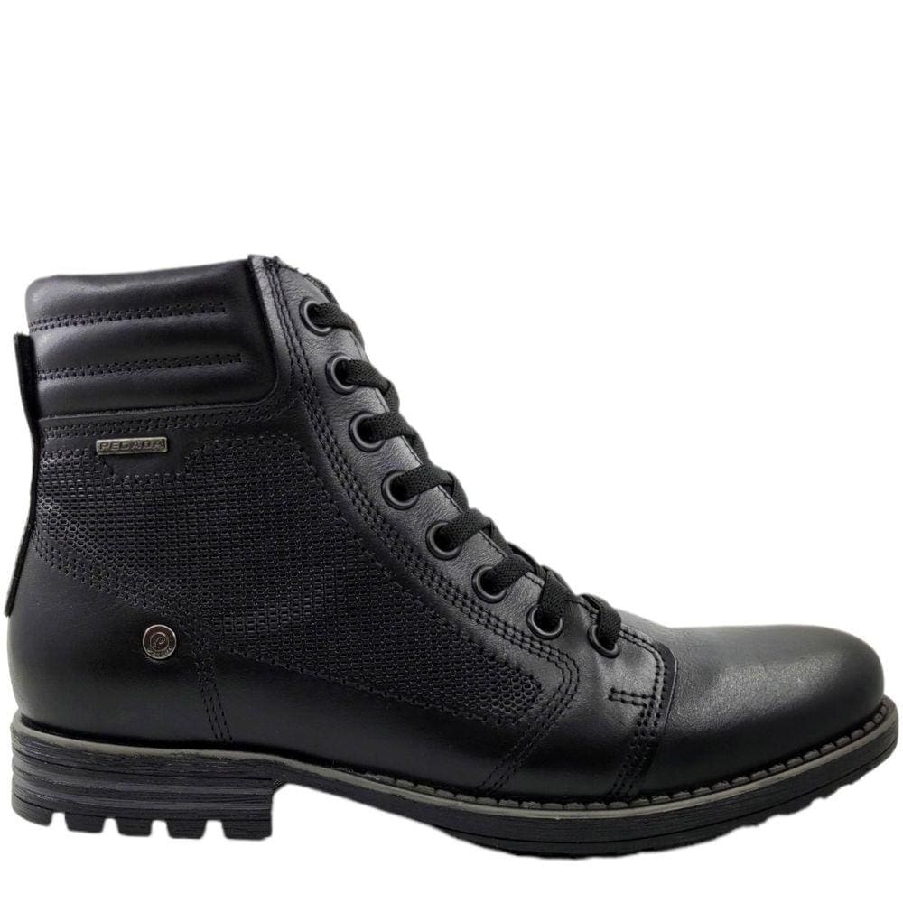 Coturno Masculino Casual em Couro Zíper Lateral Pegada Action 180748