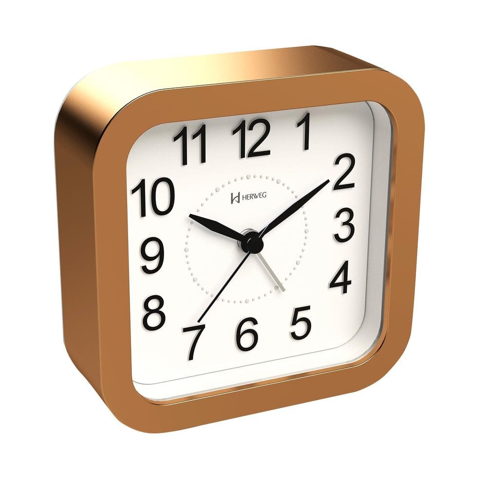 2644- Despertador Quartz Dourado Fosco