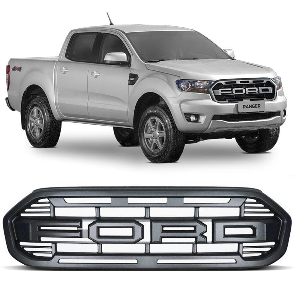 Grade Raptor Frontal Ford Ranger 2020 a 2022 Moldura Preta