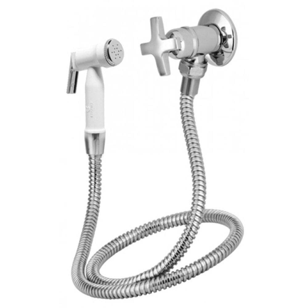 Ducha Higiênica Com Registro Sem Derivação 1984 ¼ Volta Alfa C34 Cromado Esteves VAB280CWB