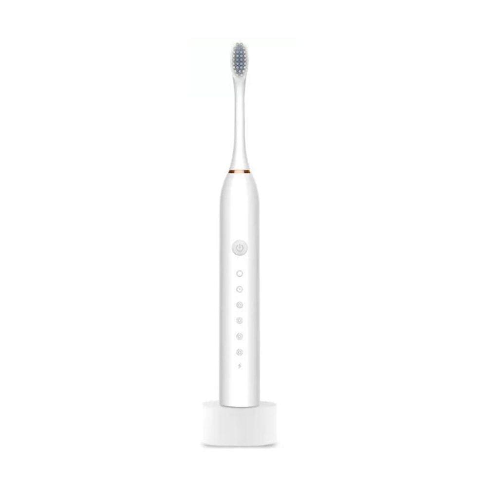 Escova Dental Elétrica Bbg Recarregável + 3 Refis Branca