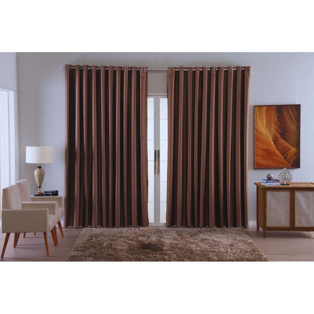 cortina para sala quarto blackout tecido 3,00x2,50 ellegance