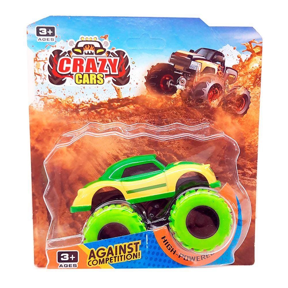 Monster Truck Crazy Cars Verde e Amarelo RL071-8 - Dorémi