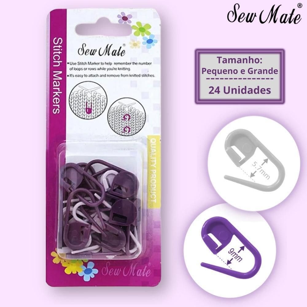 Marcadores De Pontos Cadeado Para Tricô Sew Mate 24 Peças