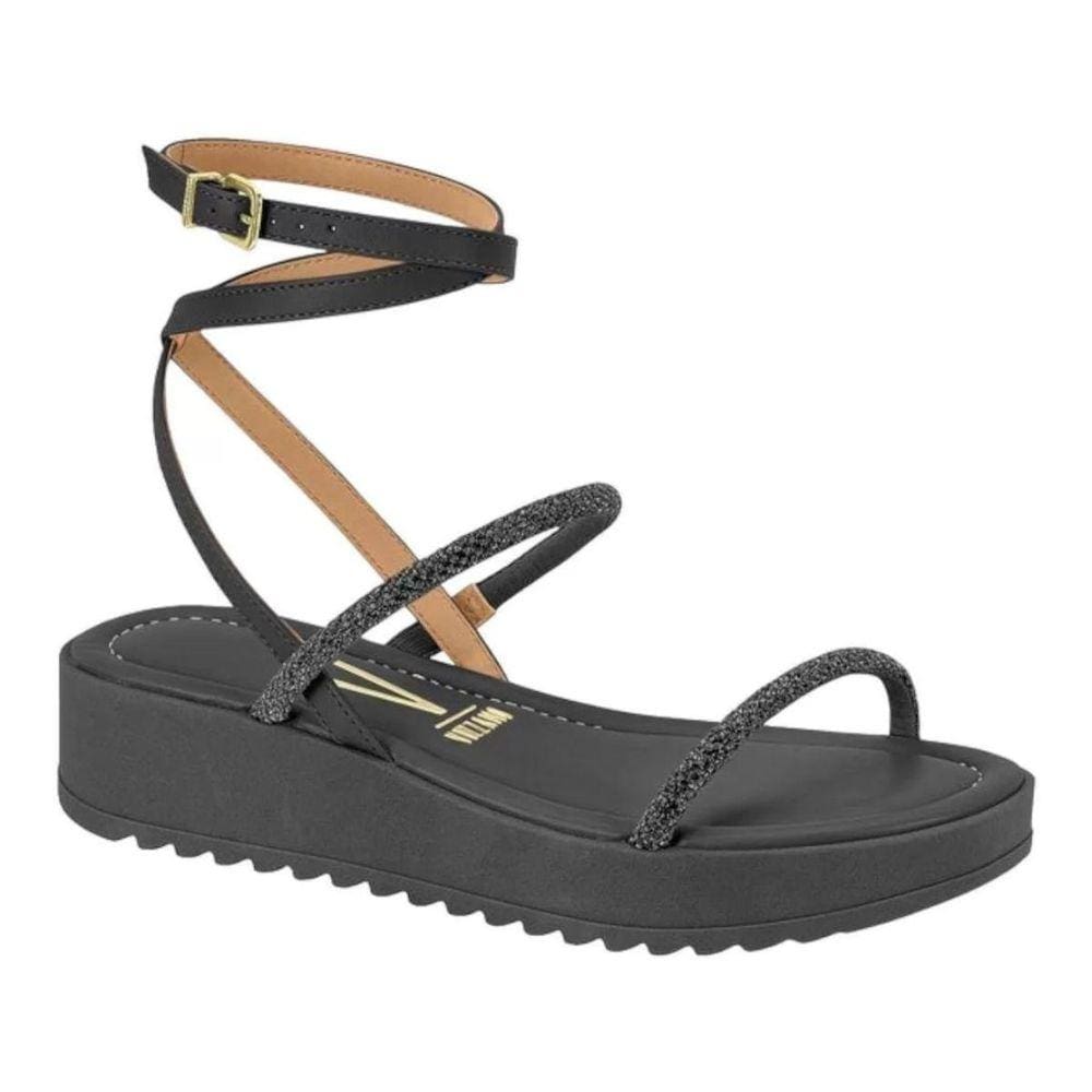 Sandália Vizzano Plataforma Pedraria Preto