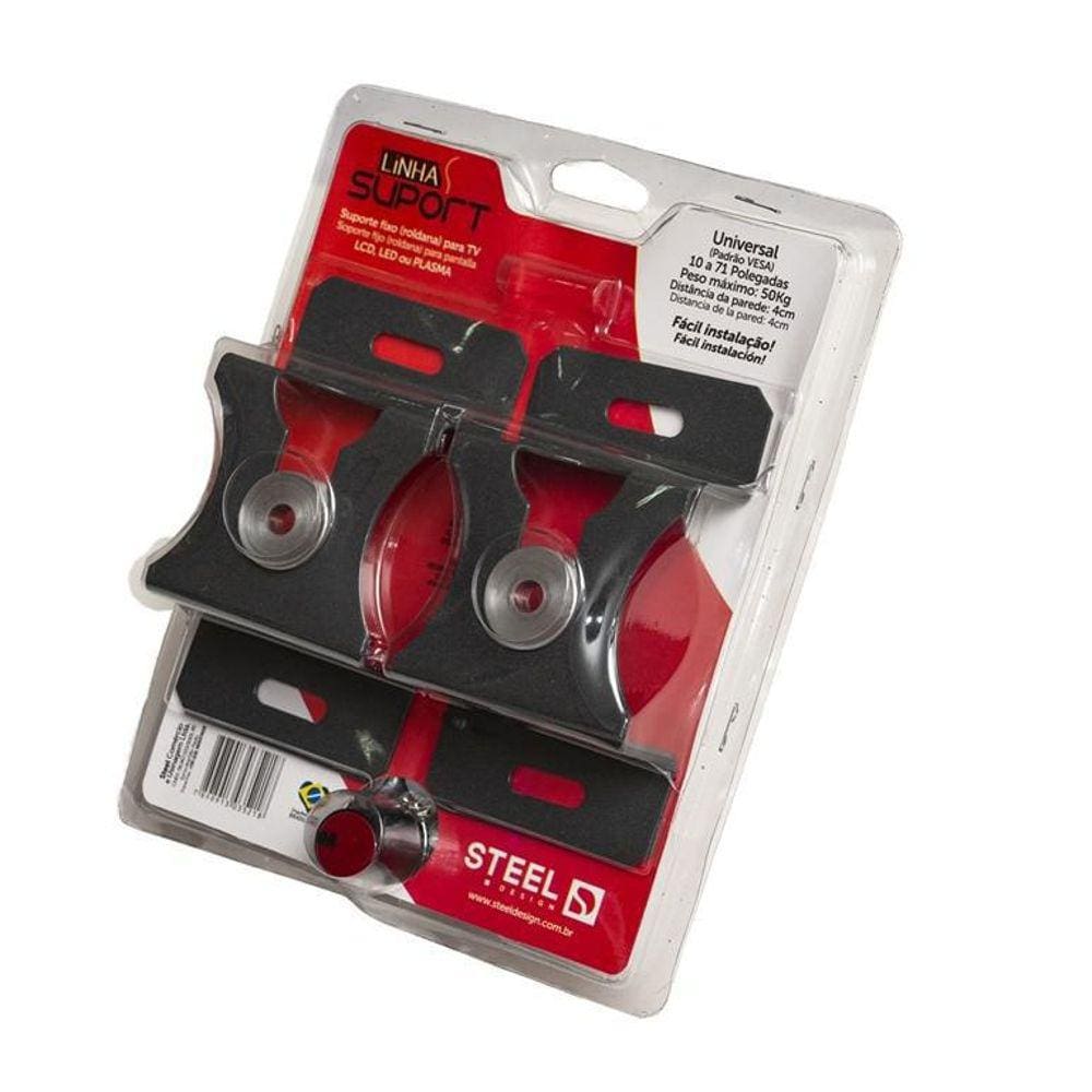 Suporte Para Tv Modelo Fixo Roldana Steel Design