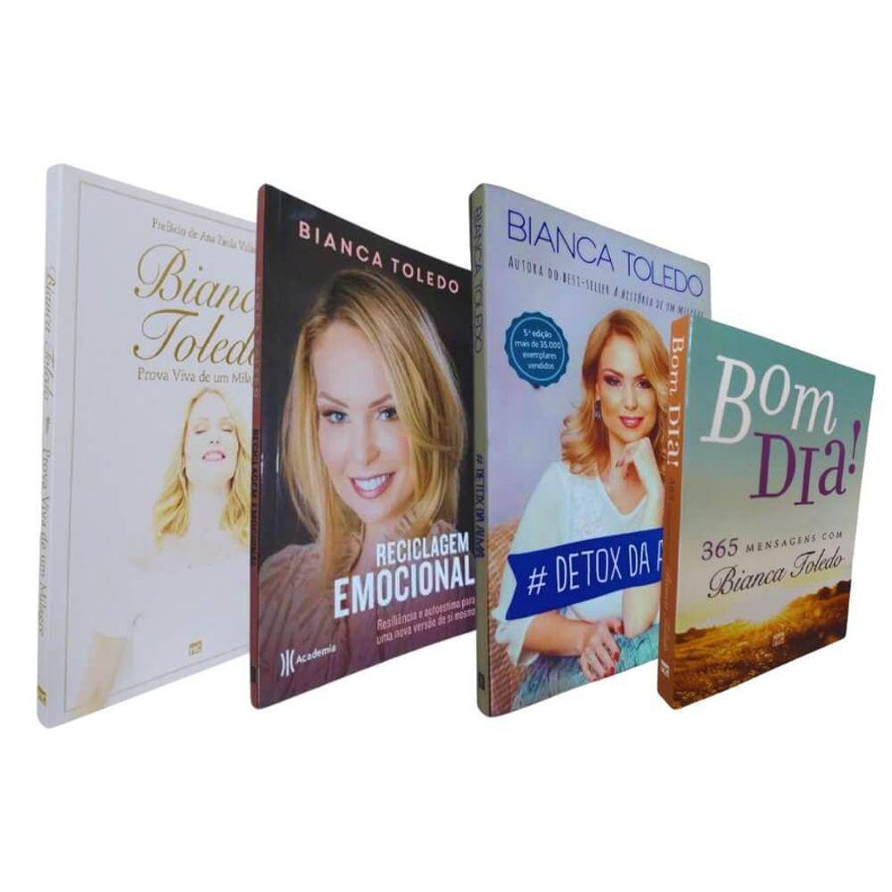 4 Livros Físicos Detox da Alma, Reciclagem Emocional, Prova Viva de Um Milagre + Devocional Bom Dia! Bianca Toledo