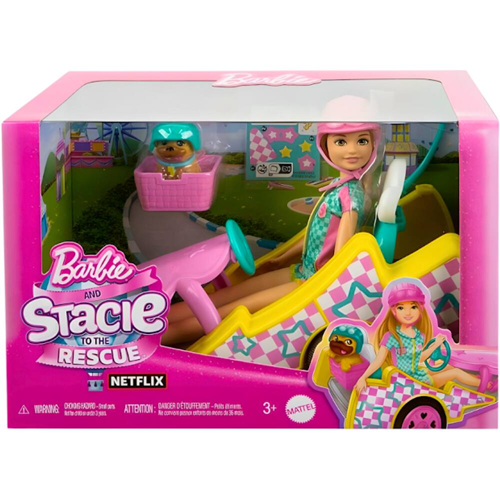 Barbie Family Stacie Ao Resgate Go-Kart HRM08 Mattel