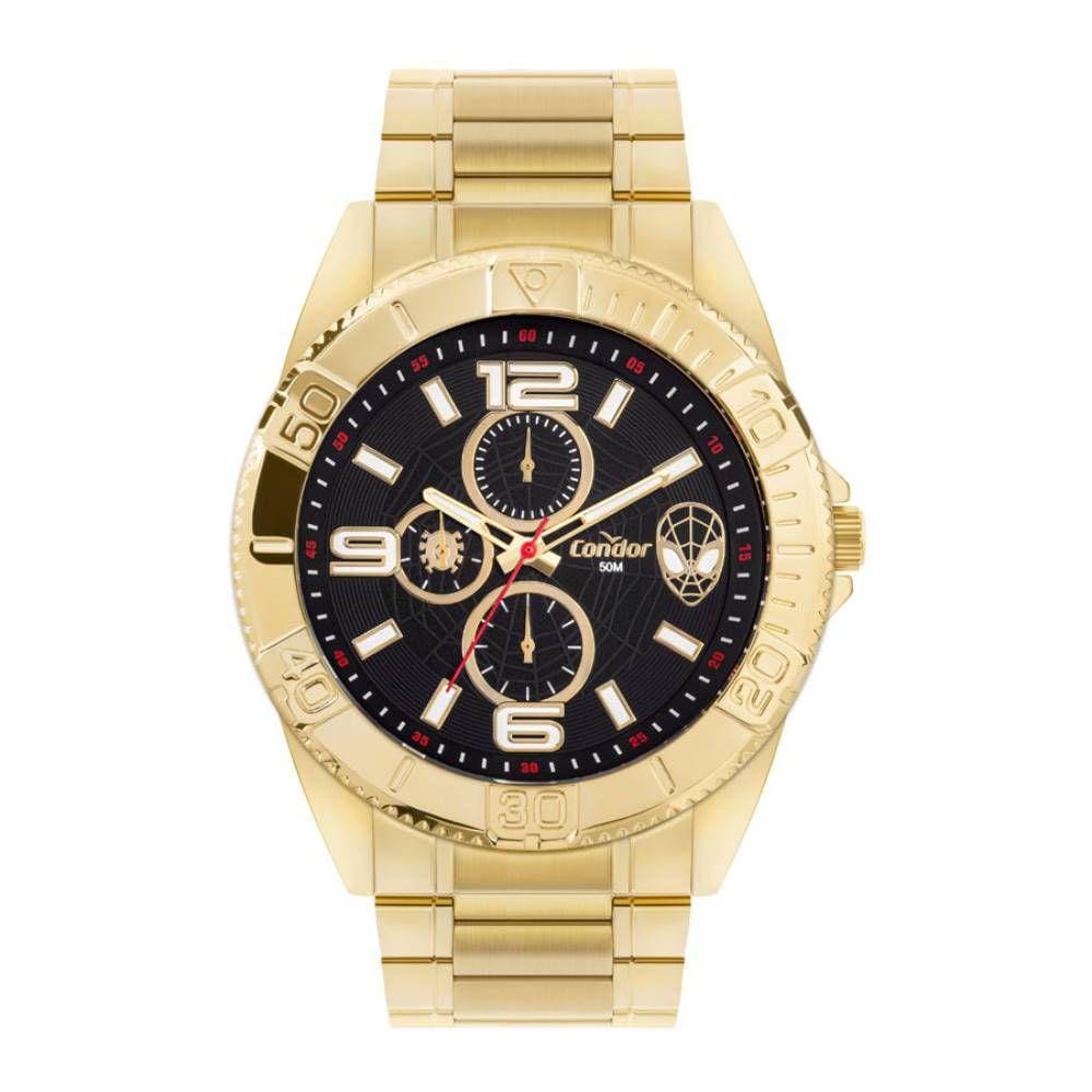 Relógio Condor Masculino Ref: Co6p27af/i4p Dourado Spider-Man