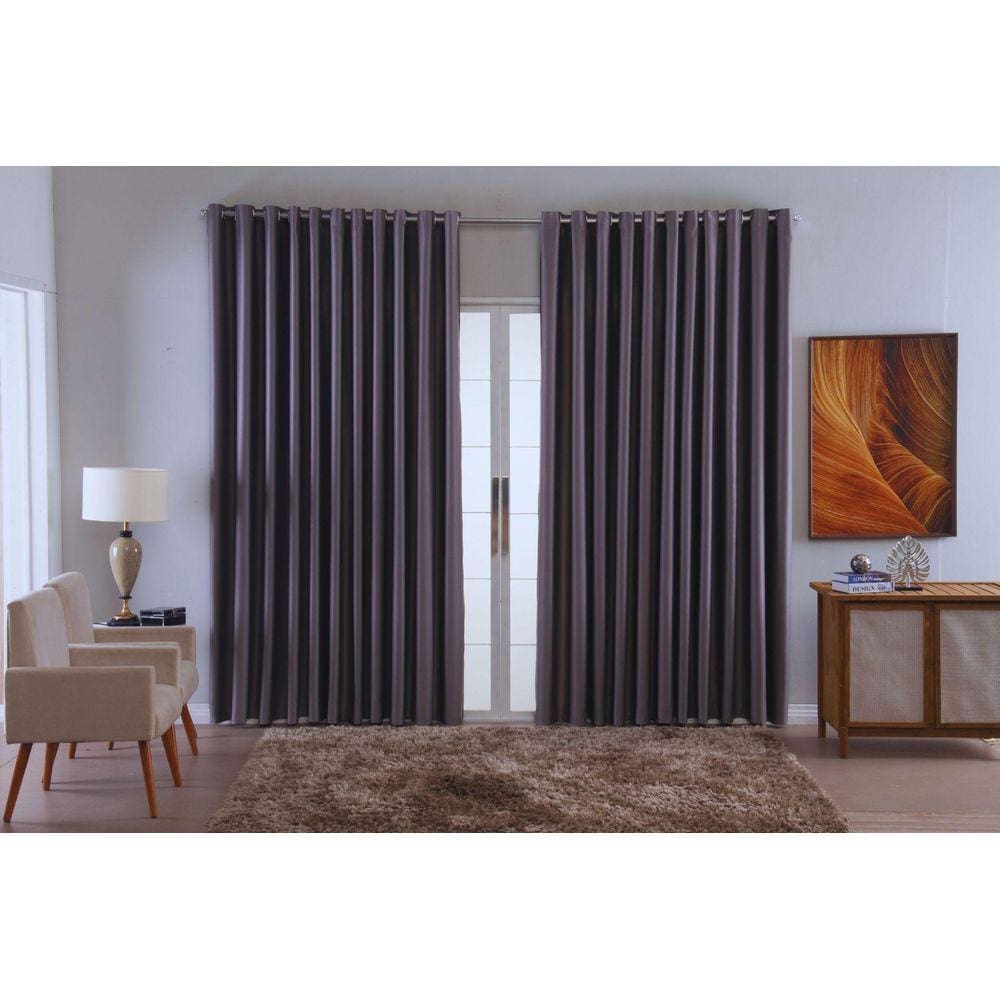 Cortina Para Sala Quarto Blackout Tecido 4,00X2,80 Ellegance