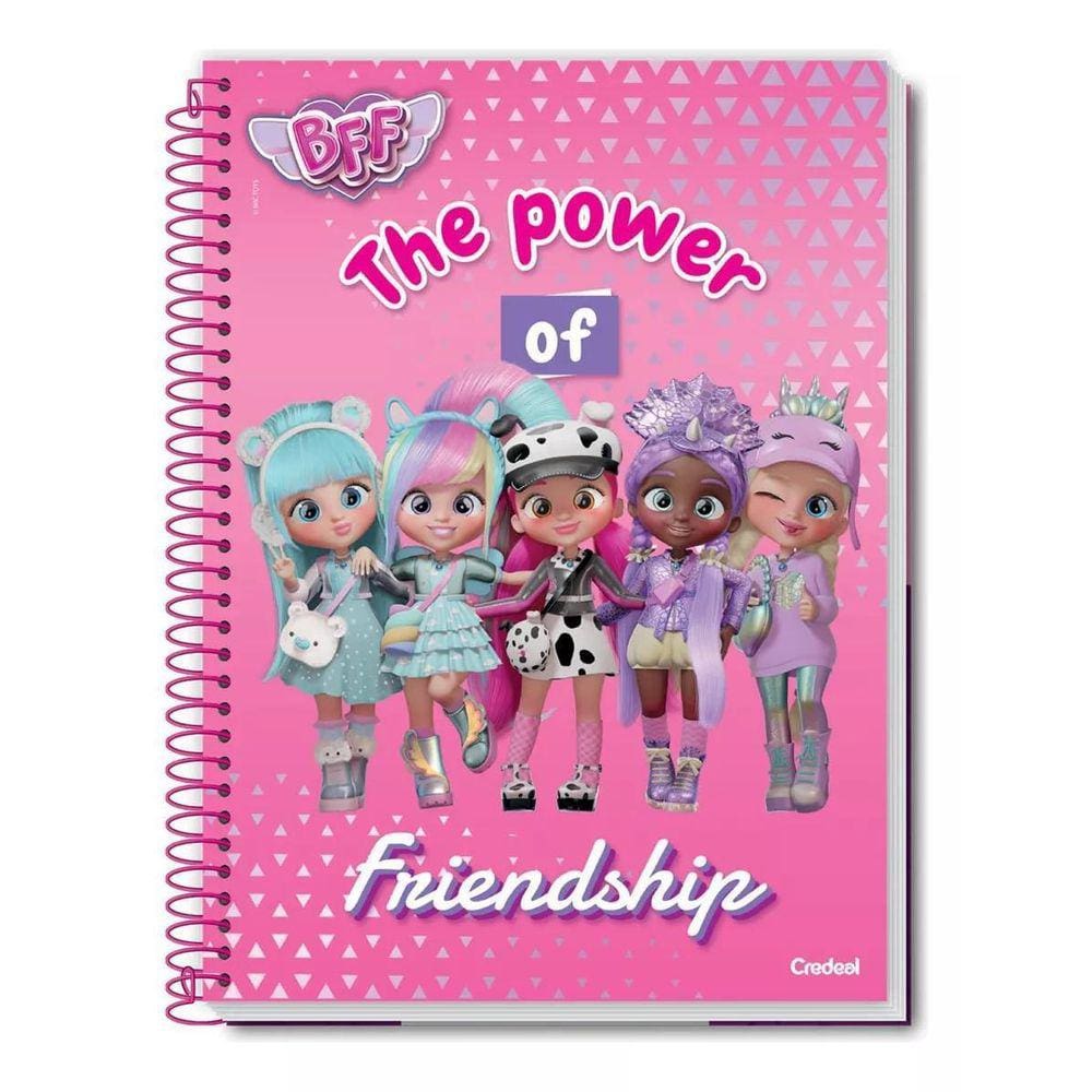 Caderno Espiral 80 Fls 1 Matéria Bff Friends Hip Credeal