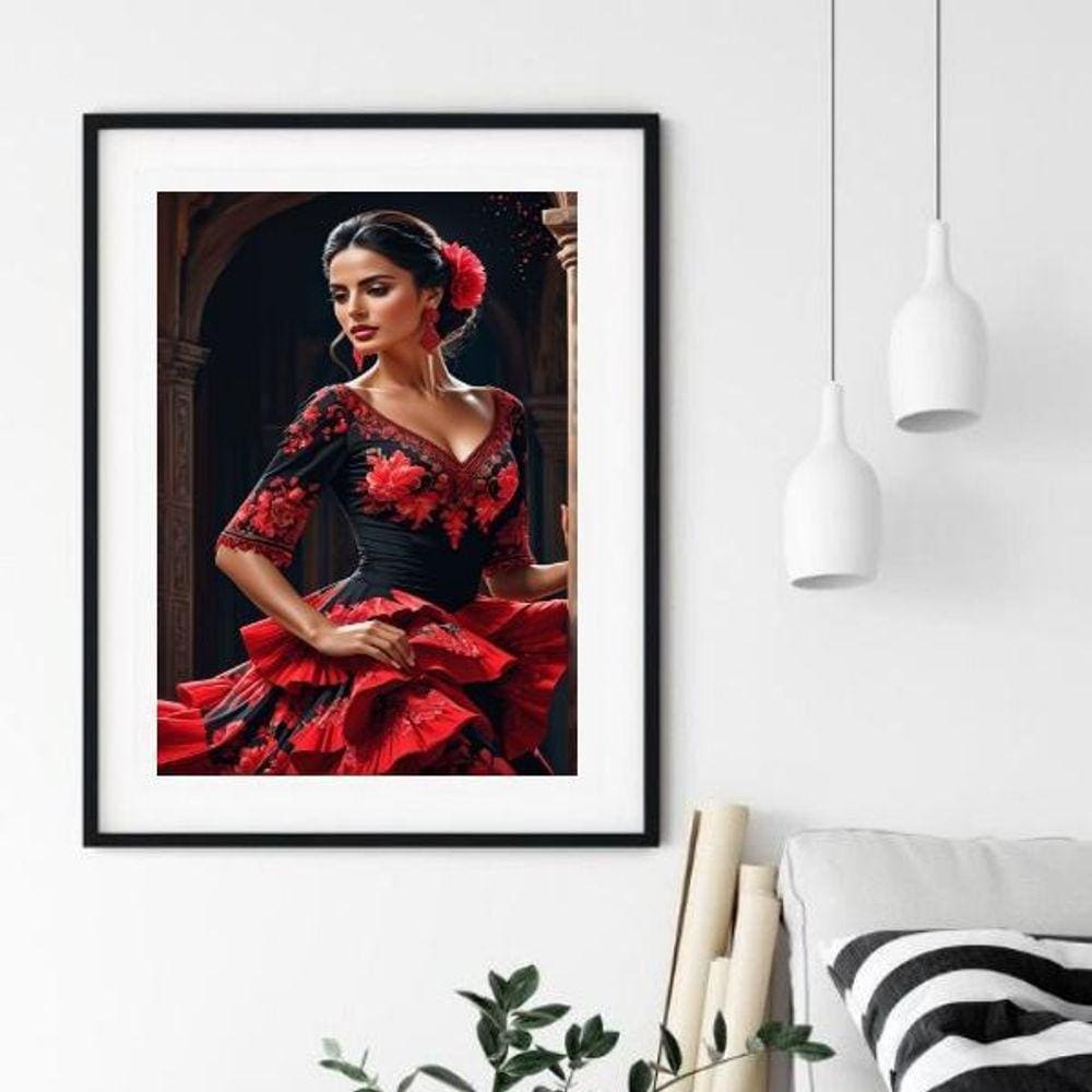 Quadro Umbanda Cigana Pombagira - 60X48 Cm 24X18Cm - Vidro