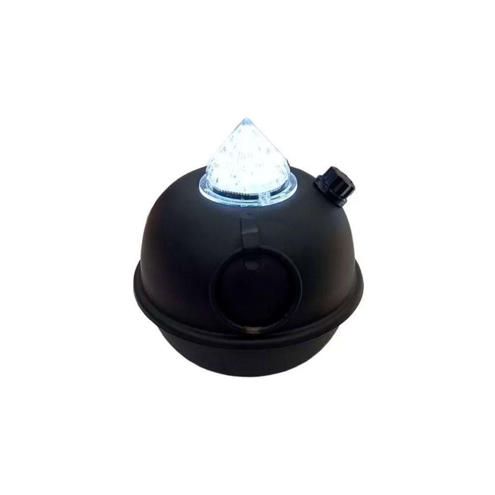Luminária de Mesa Decorativa Bujãozinho de Metal a Pilha Com Led Branco Dimerizável e Alça
