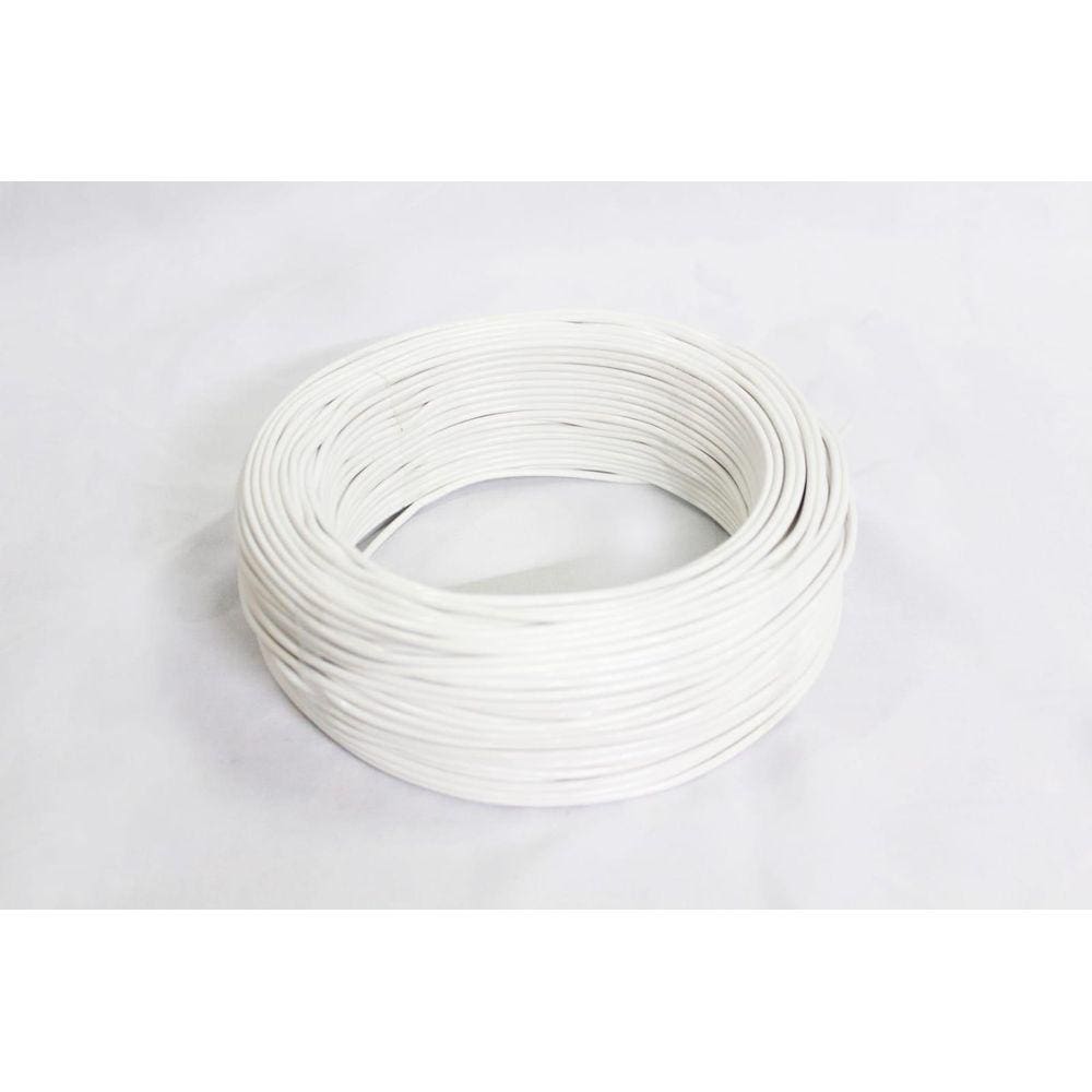 Fio Cabo Flexível 6 Mm 100 Metros Branco