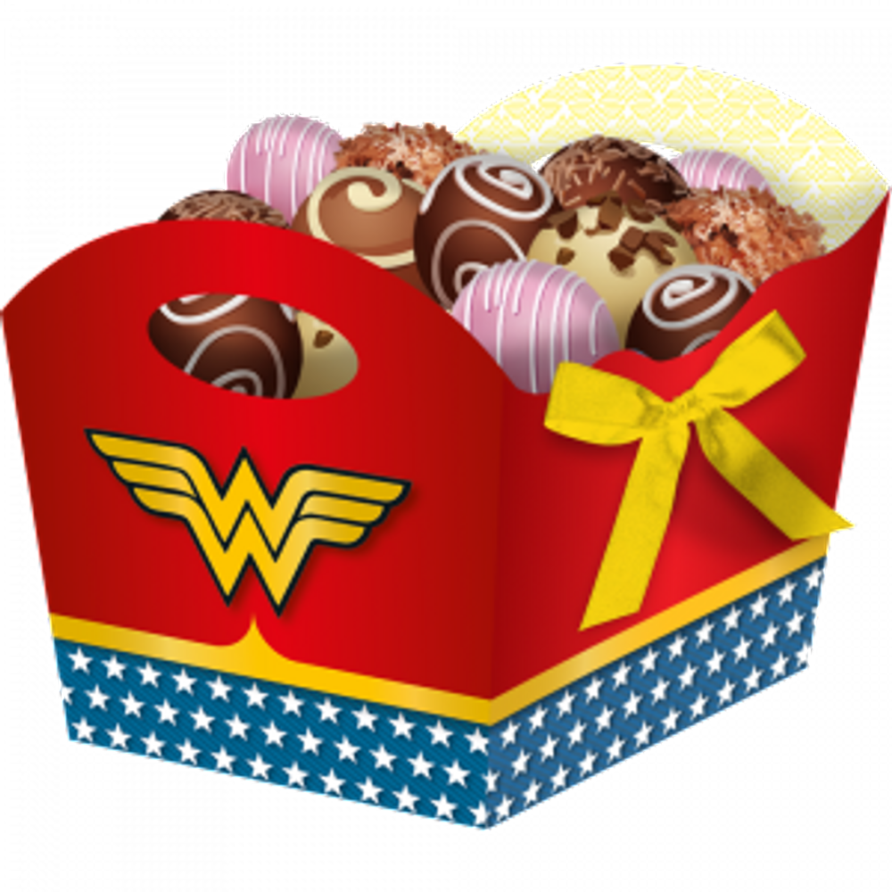 Cachepot Mulher Maravilha C/8 Festcolor