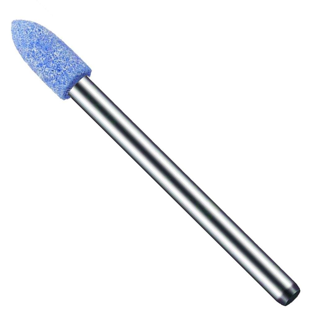 Ponta Montada 4Mm Rebolo Azul Bala Haste 3Mm Micro Retífica