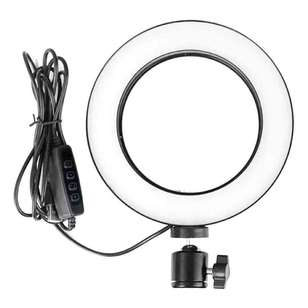 Iluminador Ring Light 6" Luz Para Selfie Com Controle - Kp-pl16 - Knup