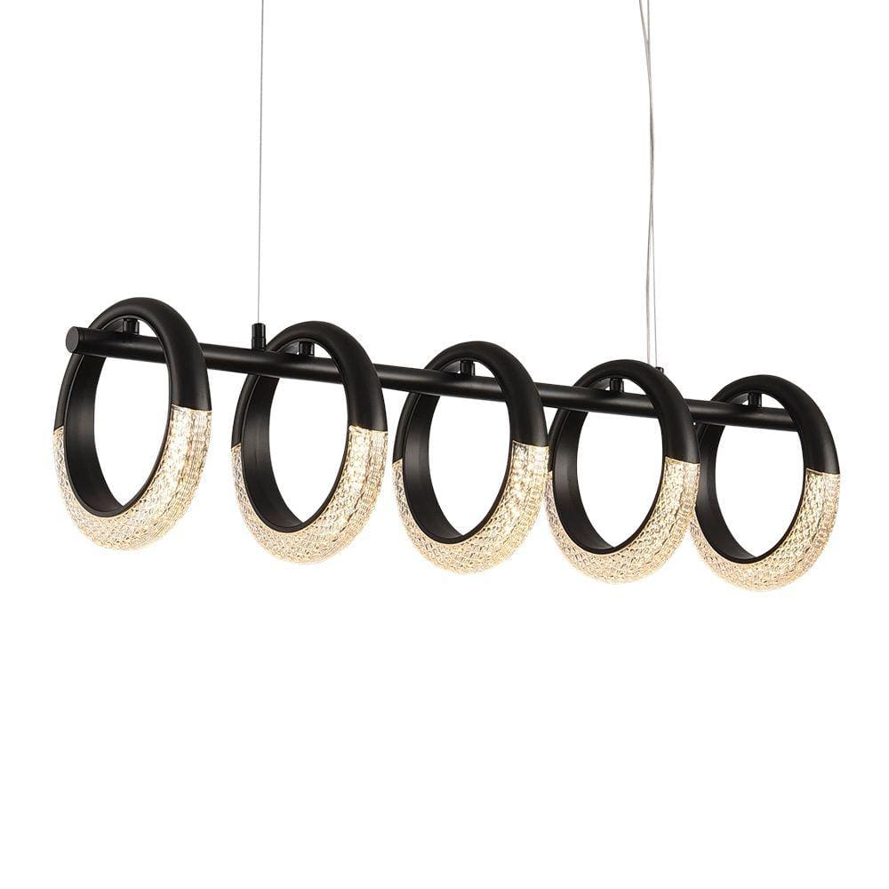 Lustre Pendente Skylight Diamond 3098 Preto Led Bivolt