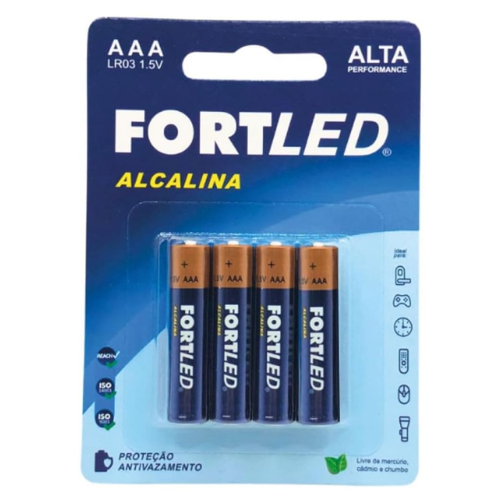 Pilha Alcalina AAA 4UN Fortled 1827