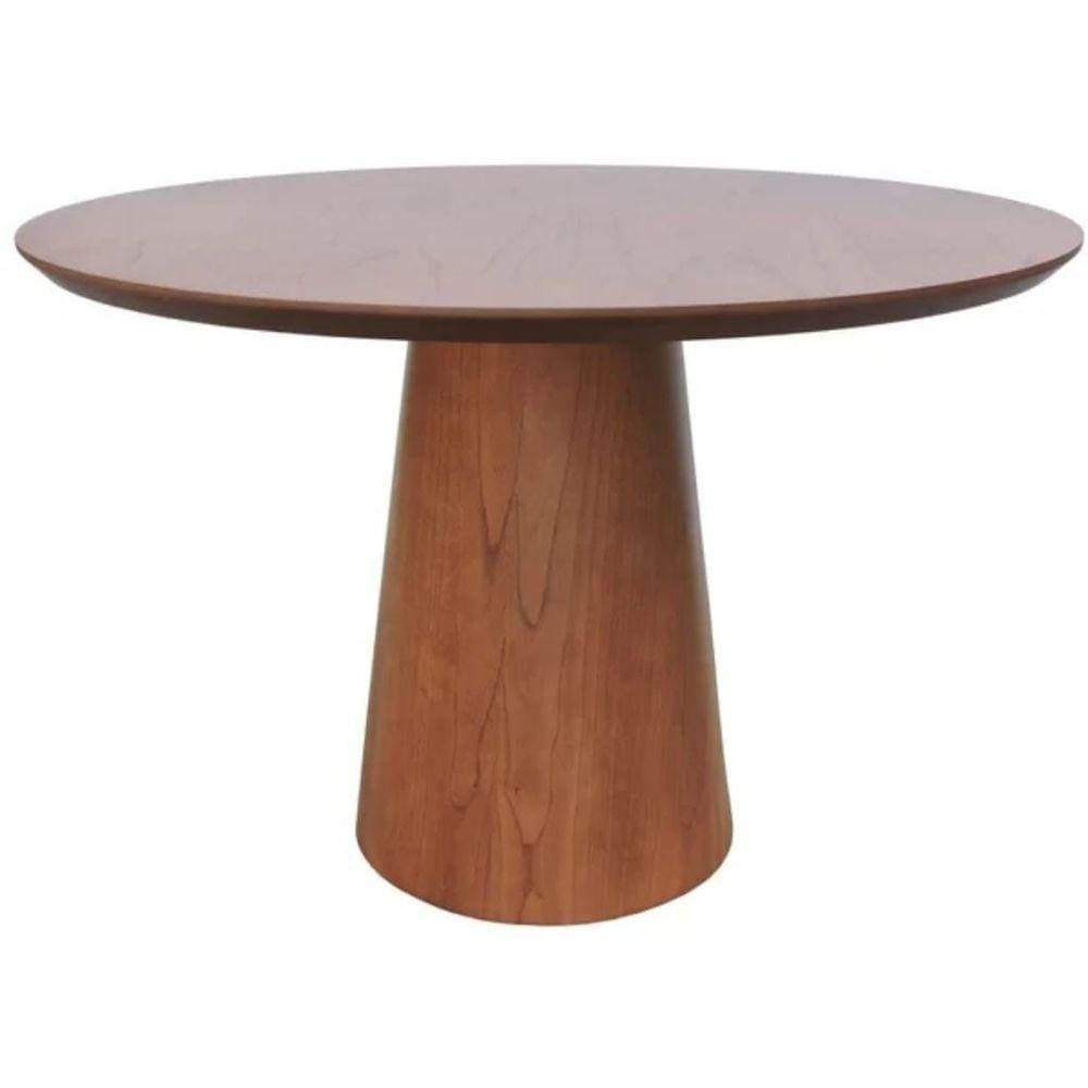 Mesa Turim Tampo Lamina De Madeira Cinamono Amendoa