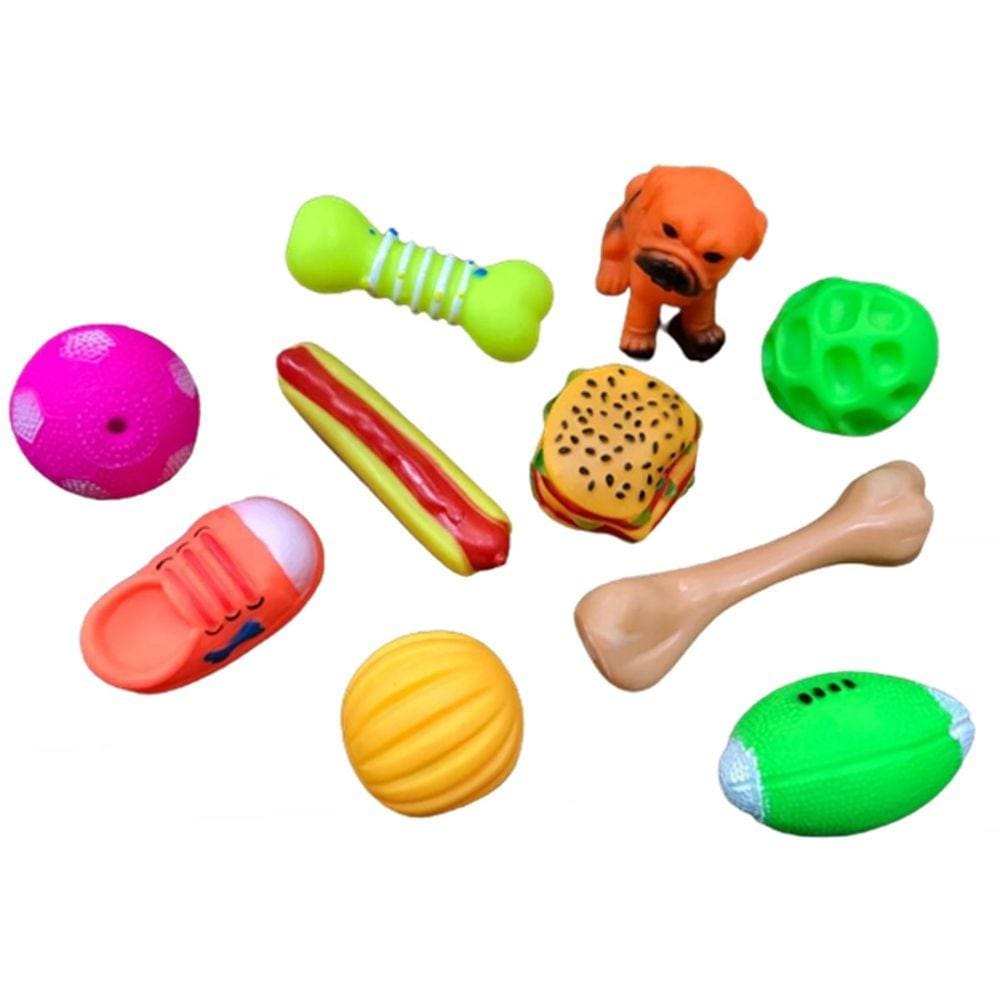 kit 10 Mordedor Pet Brinquedo De Borracha Para Cães Cachorro