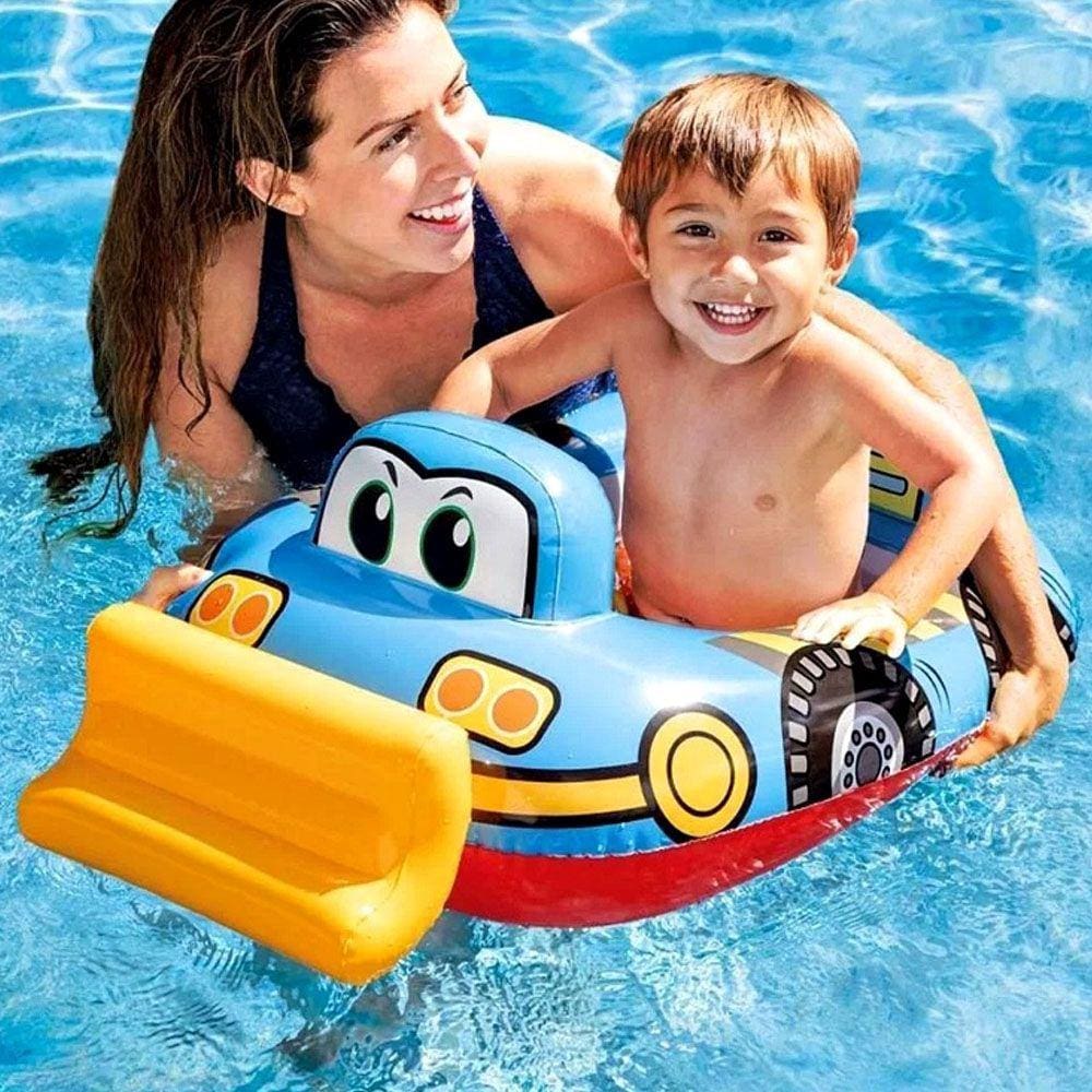 Boia com assento Baby Kiddie Polícia Trator ou Guindaste 15kg Intex 59586