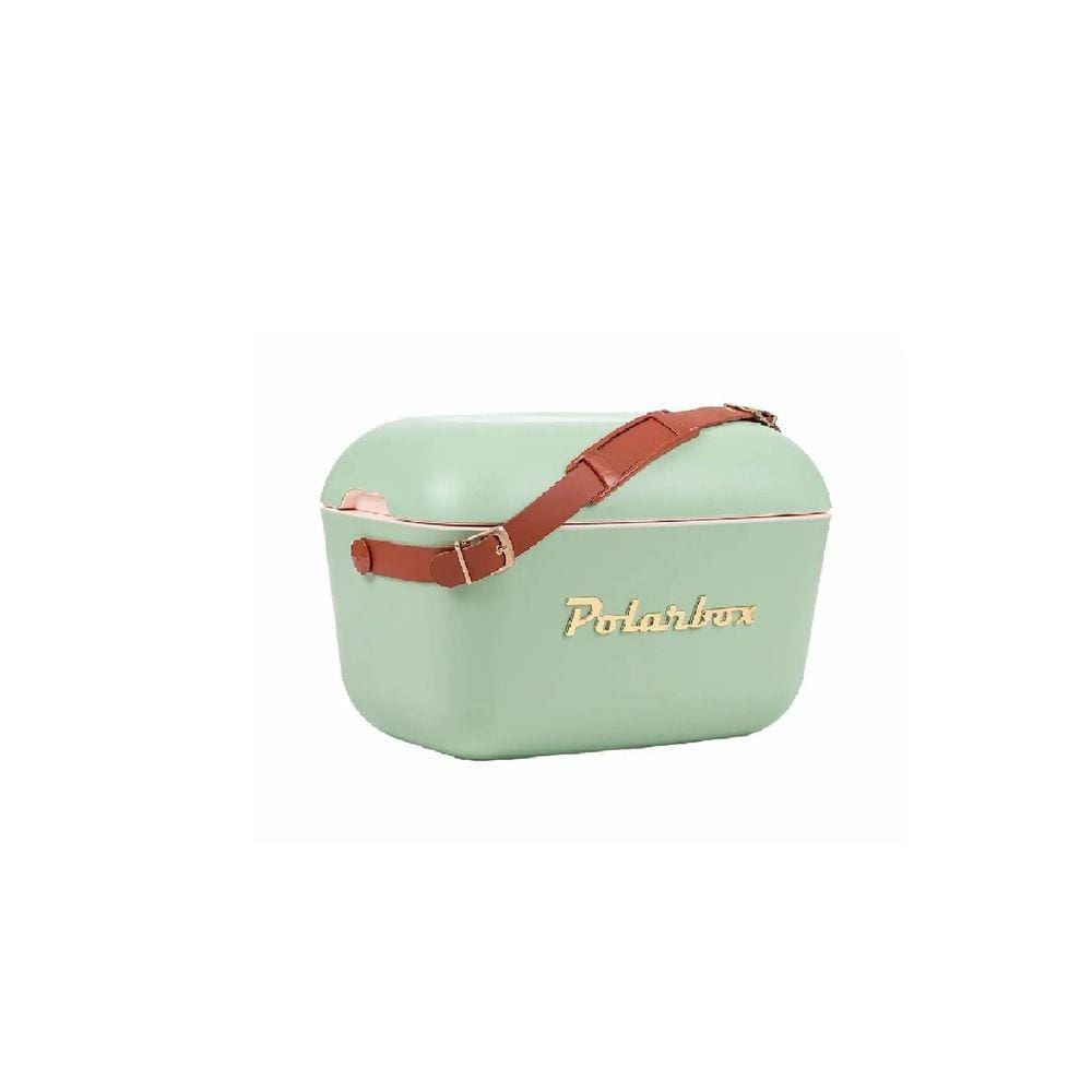 Bolsa Térmica Cooler Retrô Com Alça Em Couro 12 Litros - Polarbox