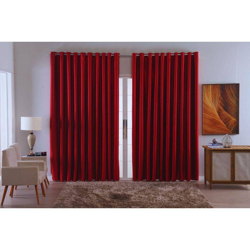 Cortina Para Sala Quarto Blackout Tecido 4,00X2,50 Ellegance