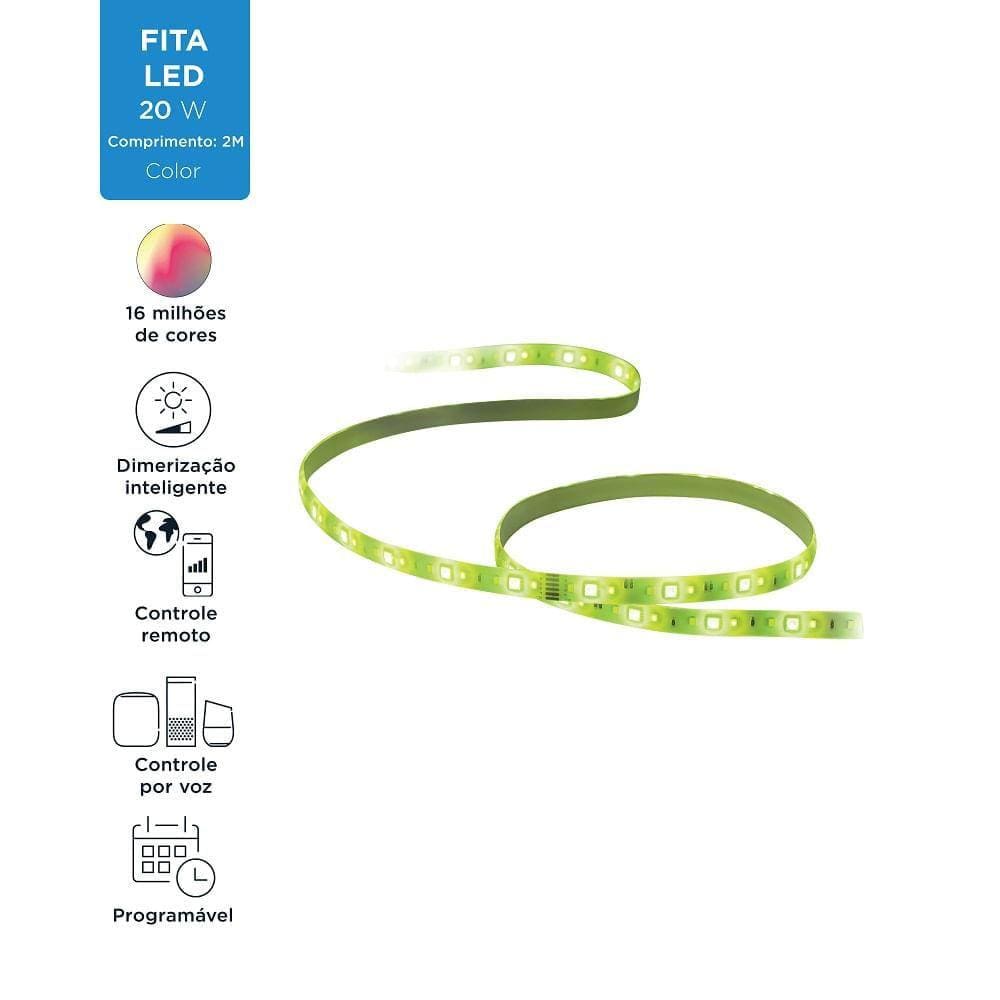 WiZ Fita de Led inteligente com 2 metros última geração WiFi e Bluetooth