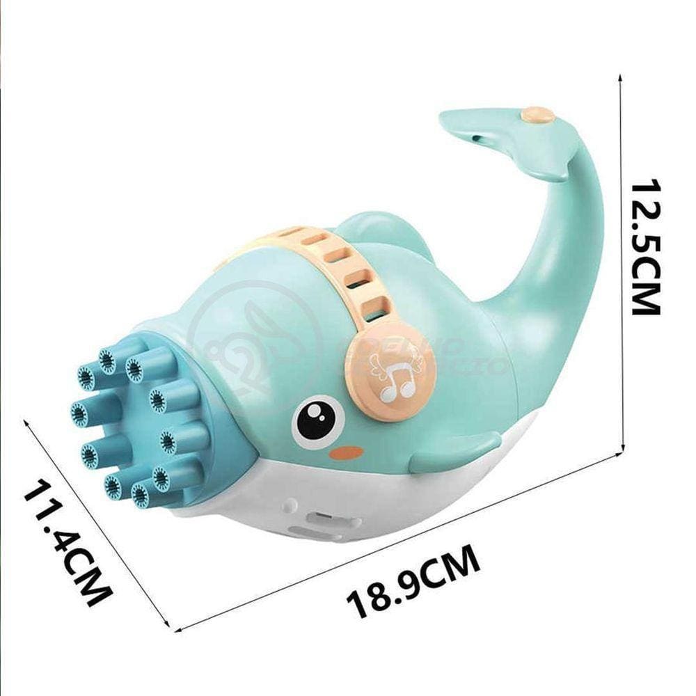 Kit 1 Golfinho Bolha Sabão Criança Infantil+ 3 Pilha Azul 10