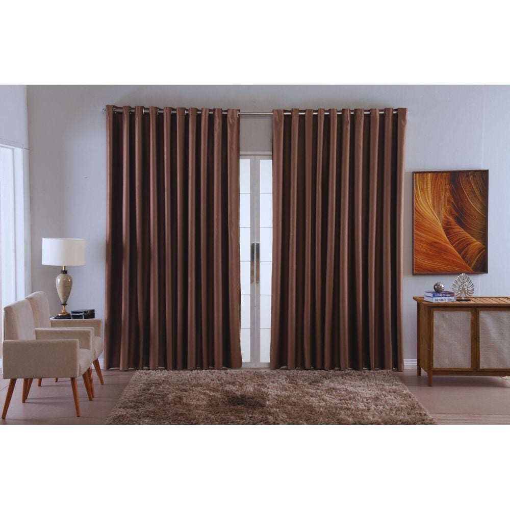 Cortina Para Sala Quarto Blackout Tecido 3,00X2,80 Ellegance