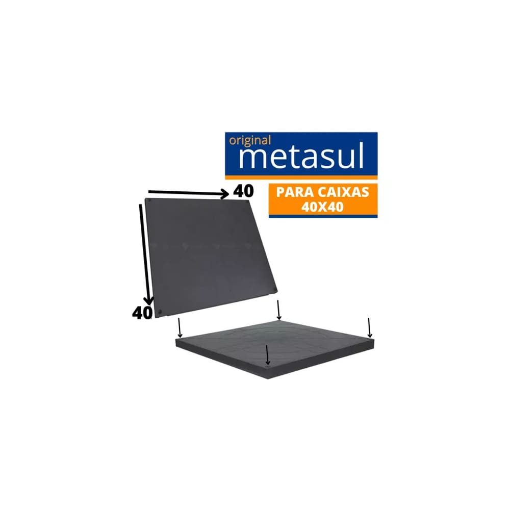 Tampa Para Caixa De Gordura E Inspeção Grande 40x40 Metasul