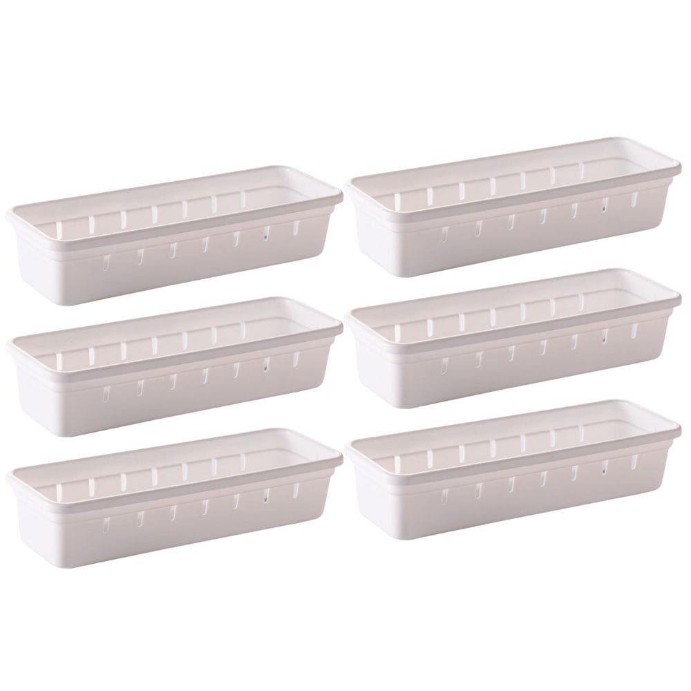 Organizador de gavetas e talheres modular 22,5 x 7,9 cm com 6 unidades Plasutil ref.9732