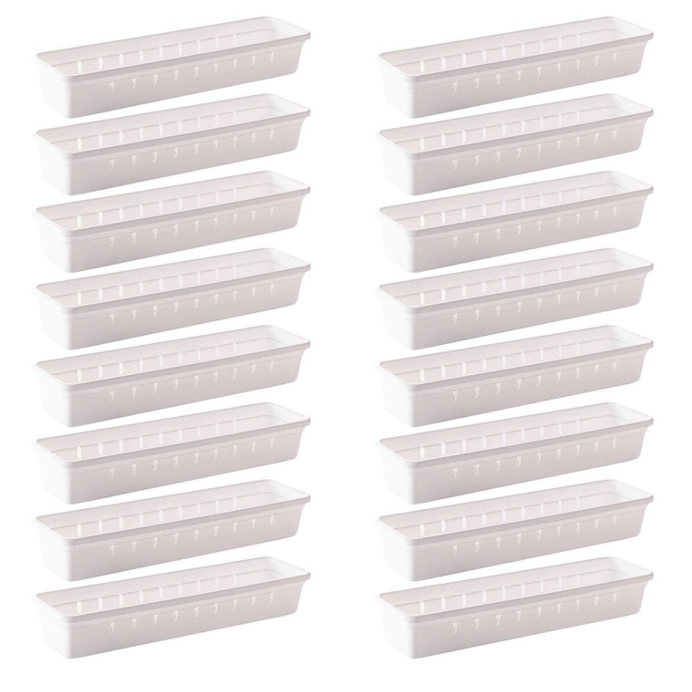 Organizador de gavetas e talheres modular 30,0 x 7,9 cm com 16 unidades Plasutil ref.9733