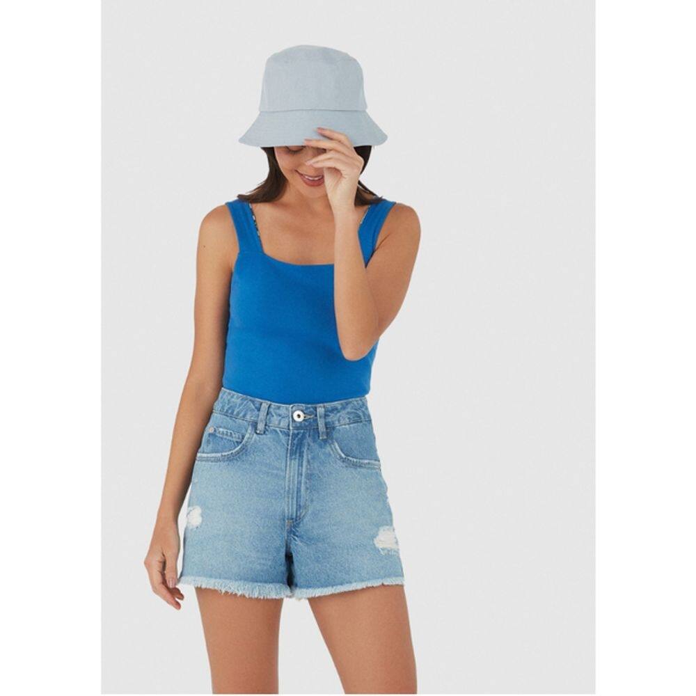 Short Jeans Feminino Barra Desfiada Malwee Ref. 110621