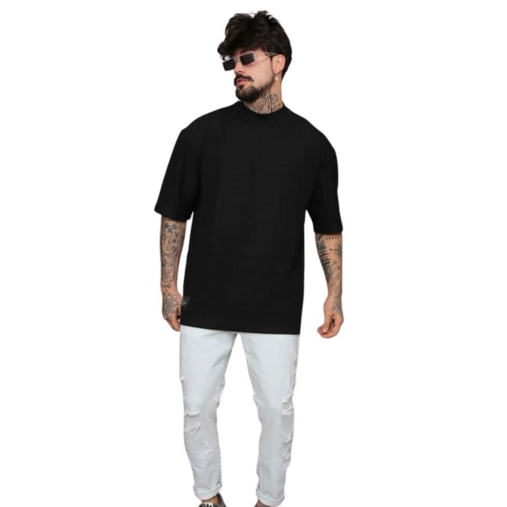 Camiseta Metal Carbono Oversized Olimpo Rapper Thick Cotton