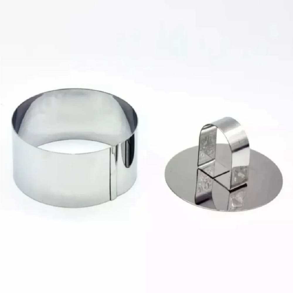 5 Mini Formas Modeladora Redonda Inox P/ Bolo, Pavê E Pudim