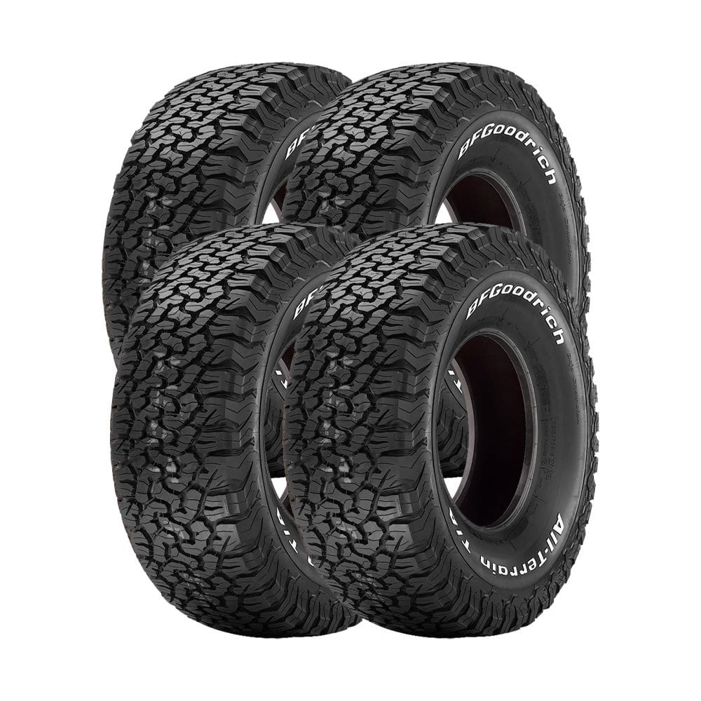 Jogo 4 Pneus BFGoodrich Aro 17 All Terrain T/A KO2 37X12.50R17 124R 8 Lonas - Letras Brancas