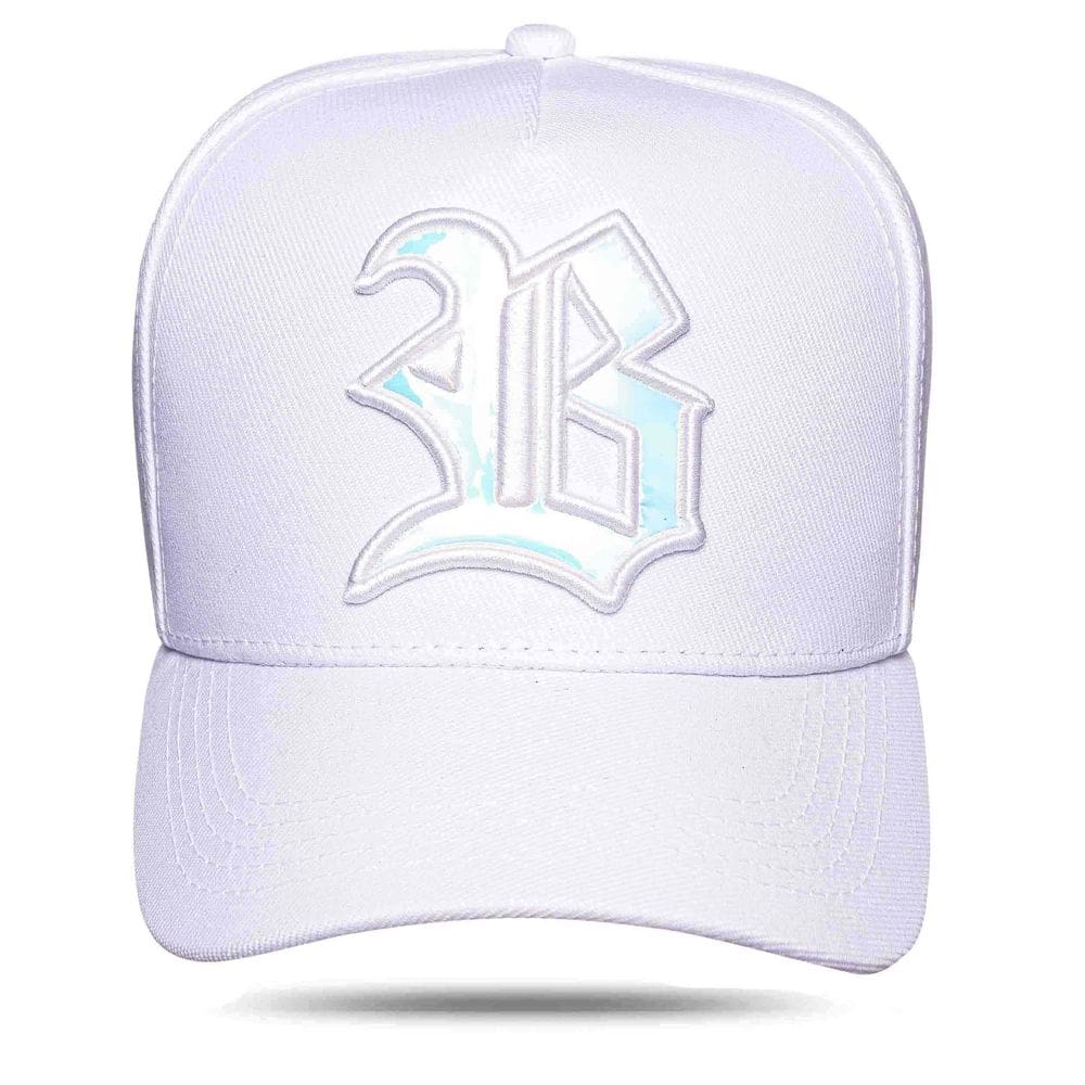 Boné BLCK Brasil Aba Curva Snapback Wings Prata Holográfico