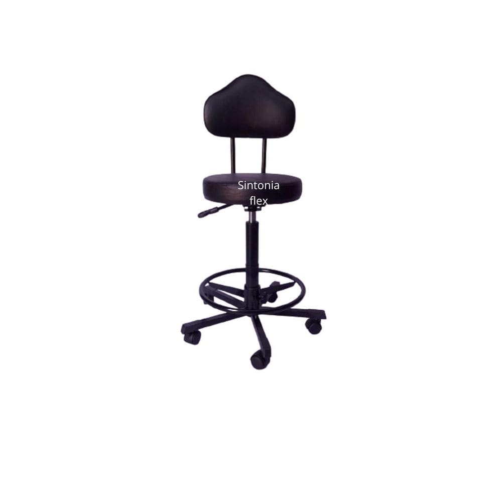 Cadeira Caixa Alta Mocho Verona L Duplo Aro Base Em Aço