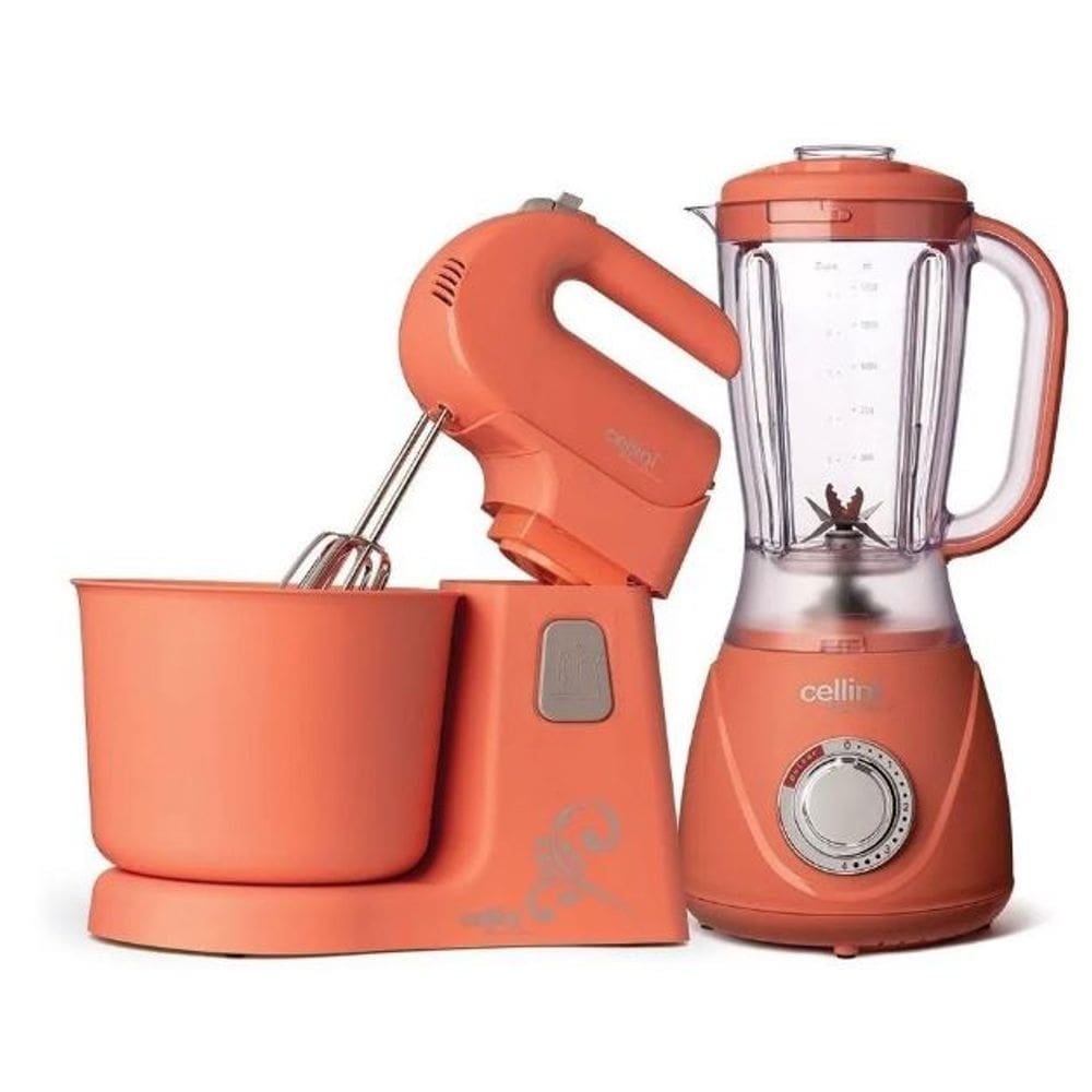 Kit Cellini Liquidificador e Batedeira Flamingo