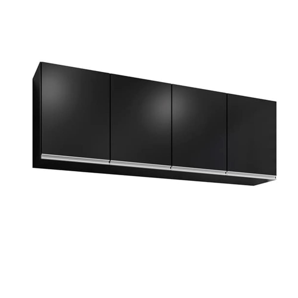 Armário Lavinia Cozinha  160cm Preto - Vallisa Decor