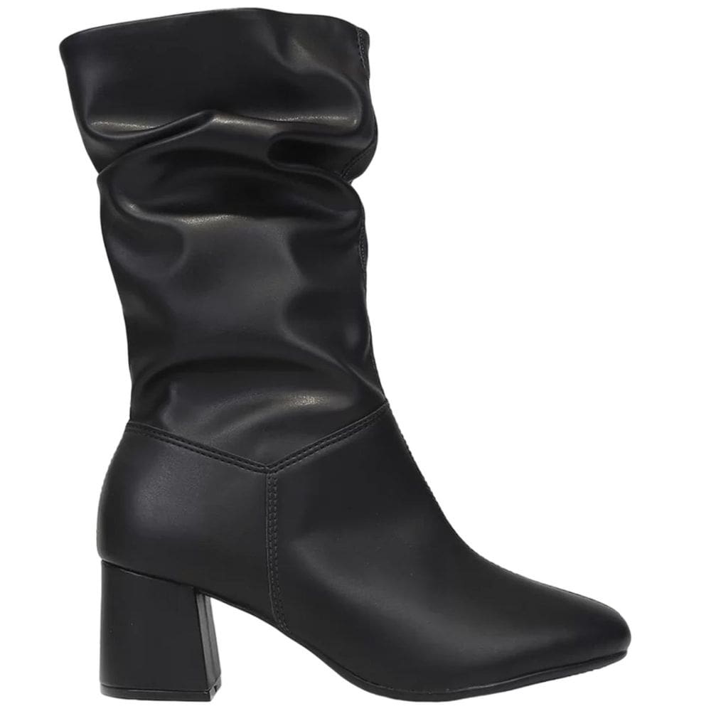 Bota Feminina Casual Dia a Dia Cano Enrugado Salto Bloco Médio Beira Rio 9076.102