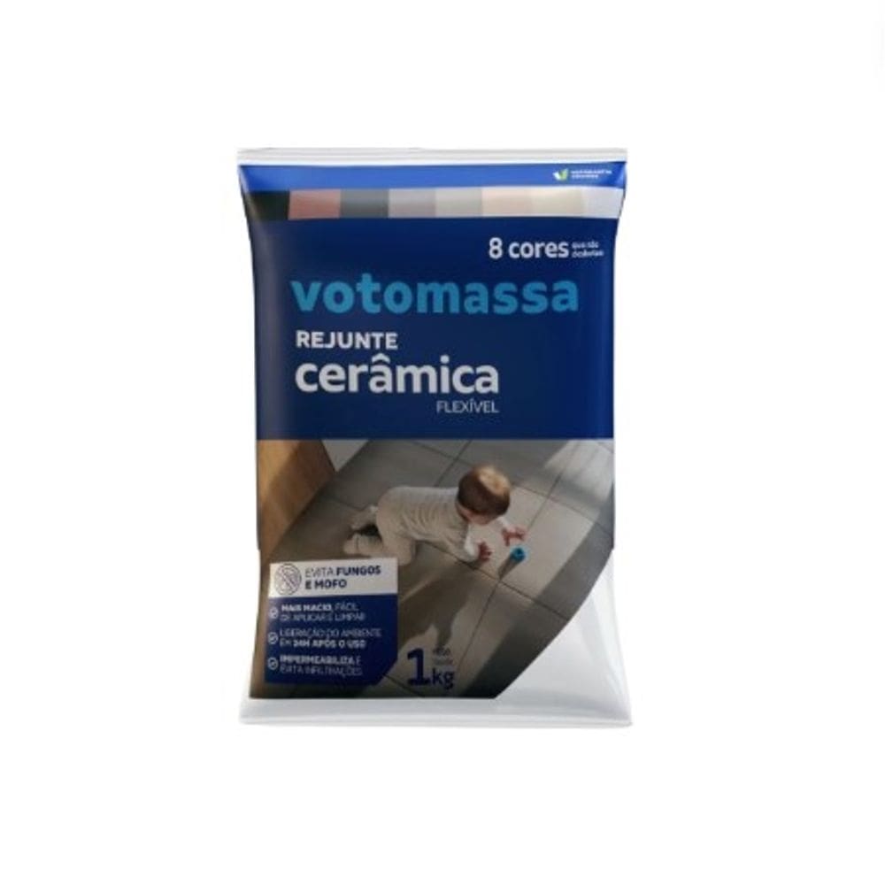 Rejunte Flexivel Votomassa Cinza Platina 1Kg